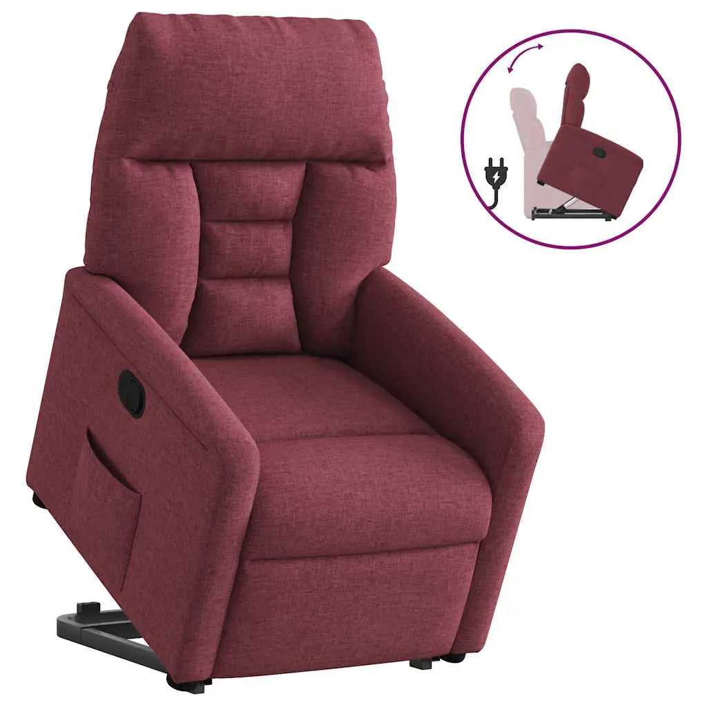 Fauteuil inclinable rouge bordeaux tissu - XIOS