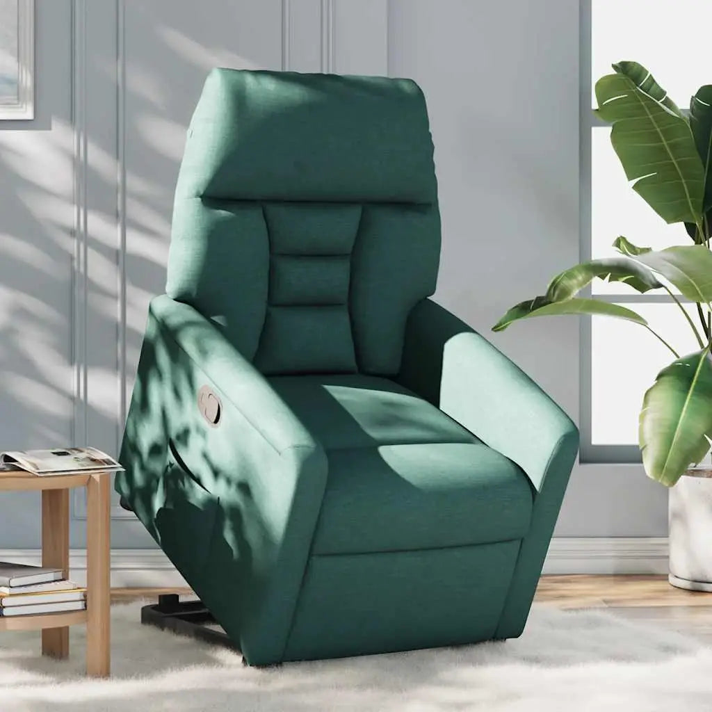 Fauteuil inclinable vert foncé tissu - XIOS