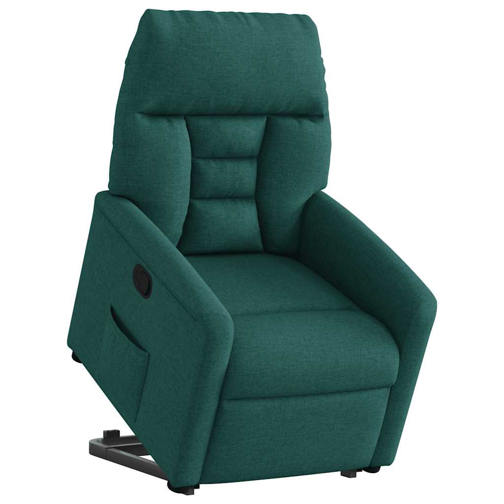 Fauteuil inclinable vert foncé tissu - XIOS