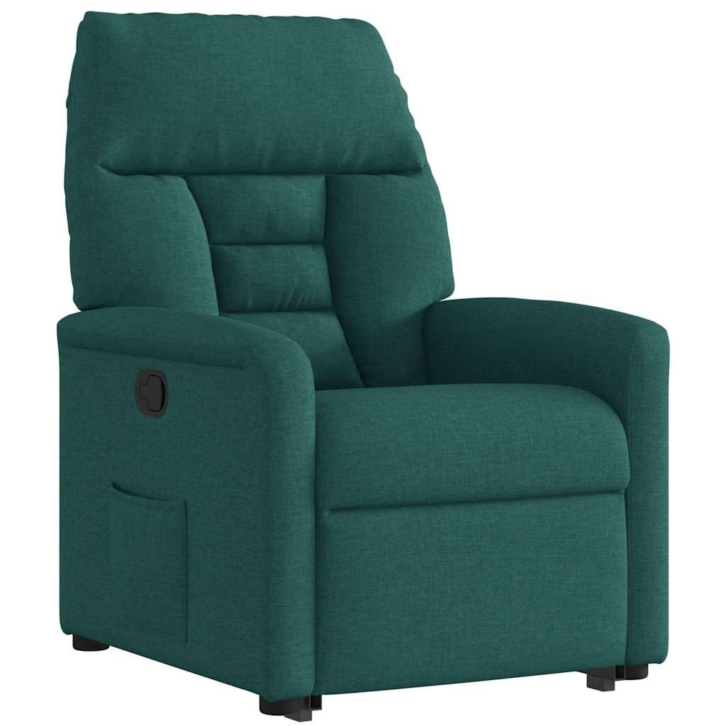Fauteuil inclinable vert foncé tissu - XIOS