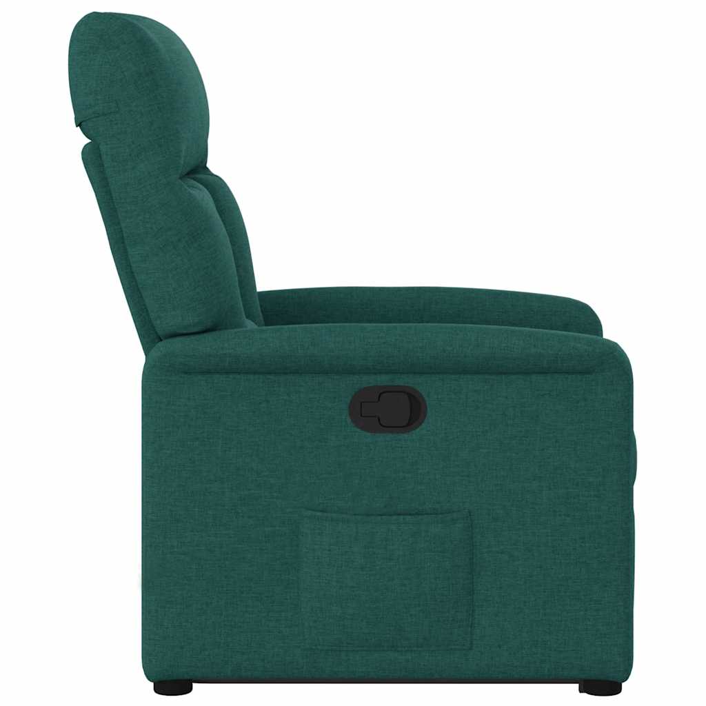 Fauteuil inclinable vert foncé tissu - XIOS