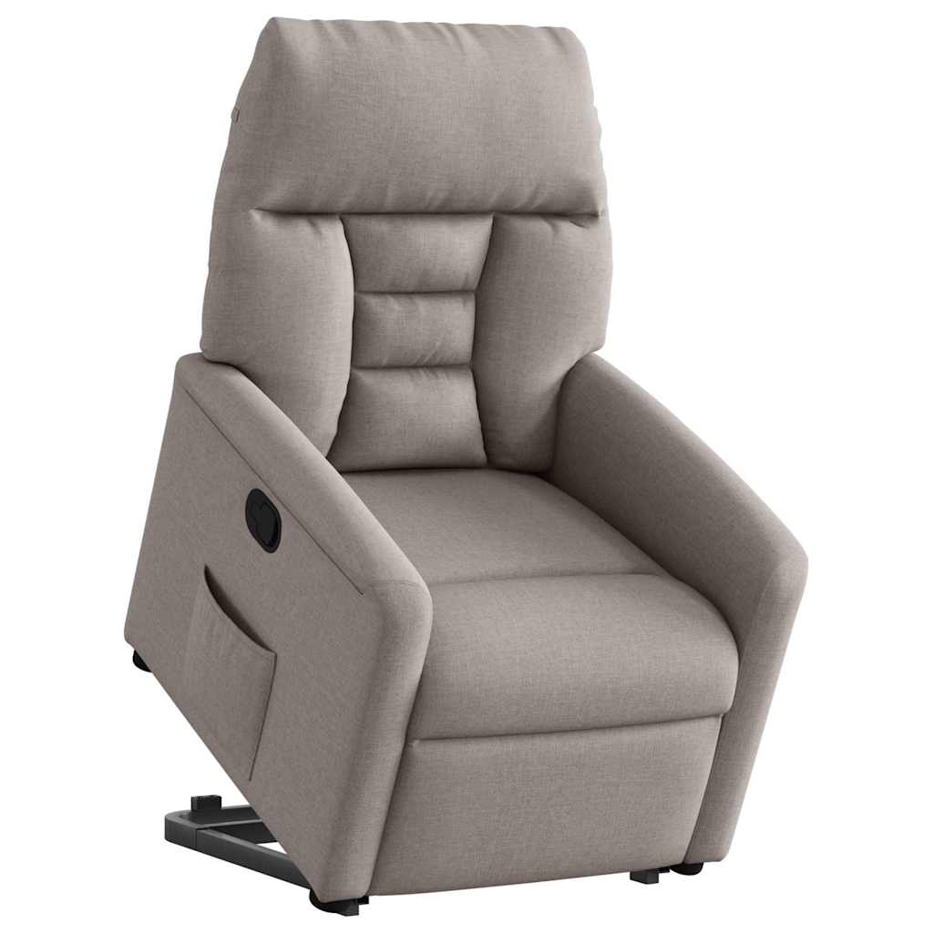 Fauteuil inclinable taupe tissu - XIOS