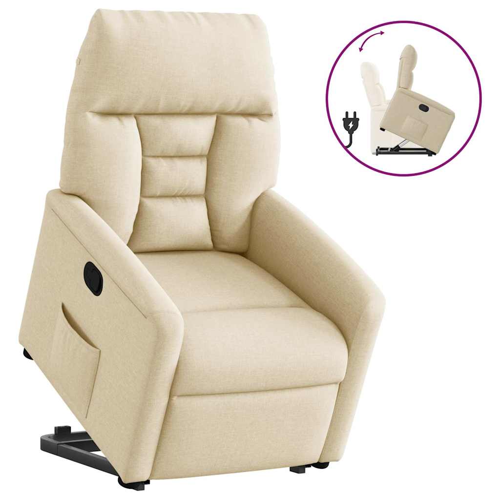 Fauteuil inclinable Crème Tissu - XIOS