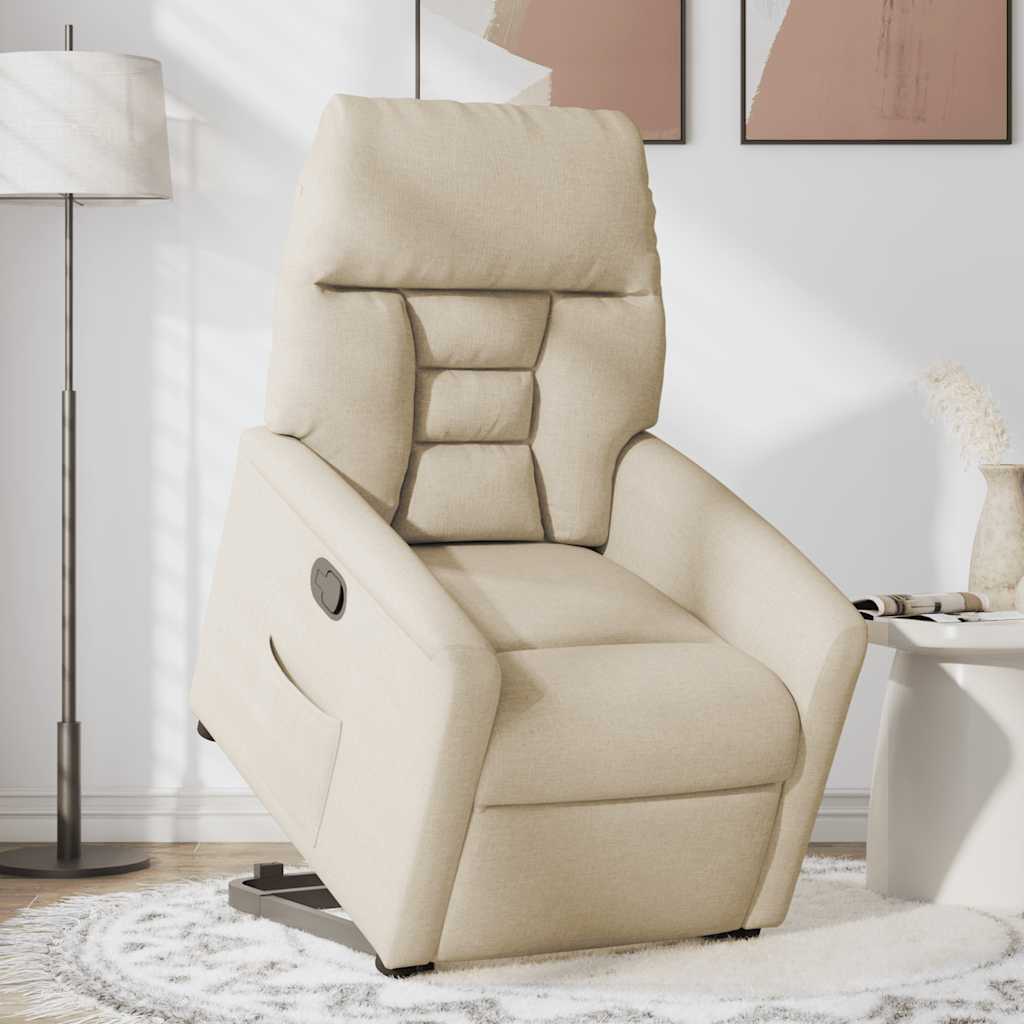 Fauteuil inclinable Crème Tissu - XIOS