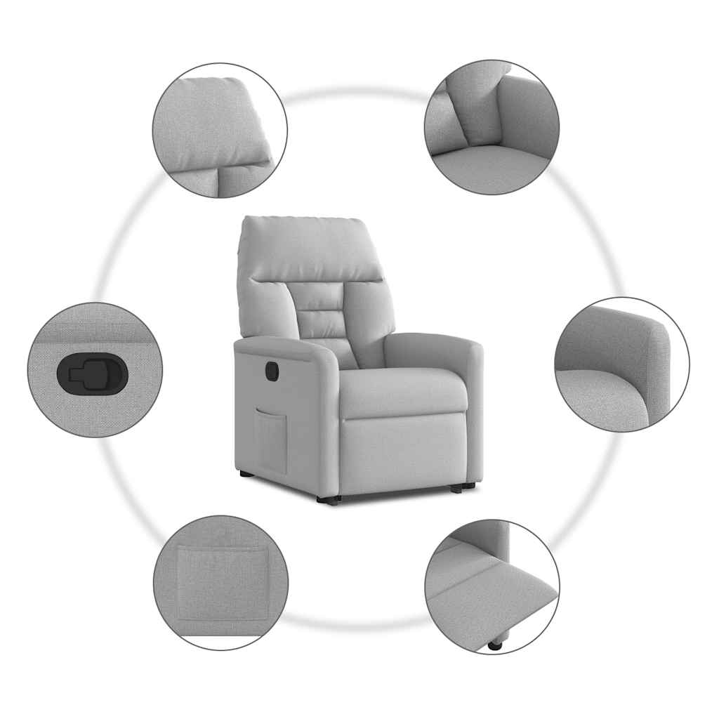 Fauteuil inclinable gris nuage tissu - XIOS