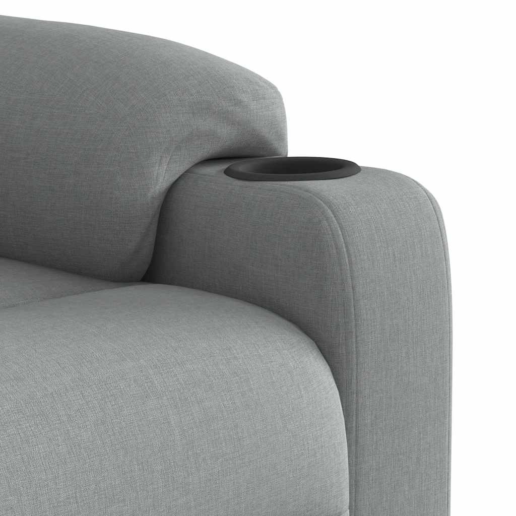 Fauteuil de massage inclinable Gris clair Tissu