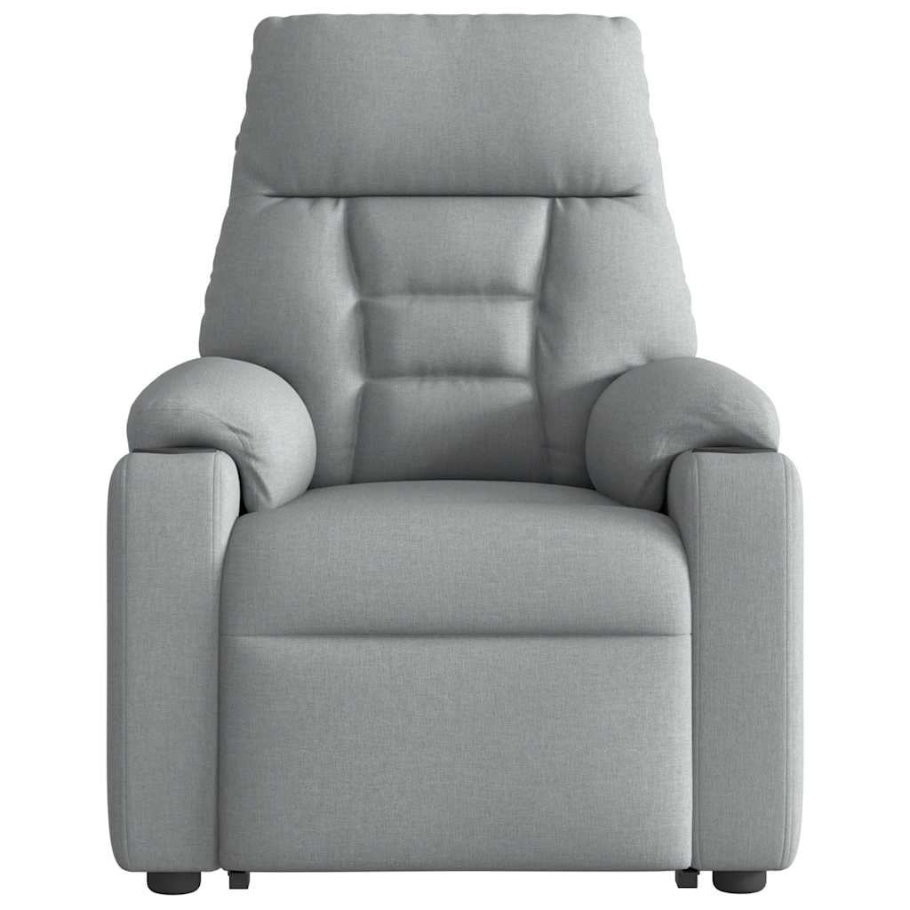 Fauteuil de massage inclinable Gris clair Tissu
