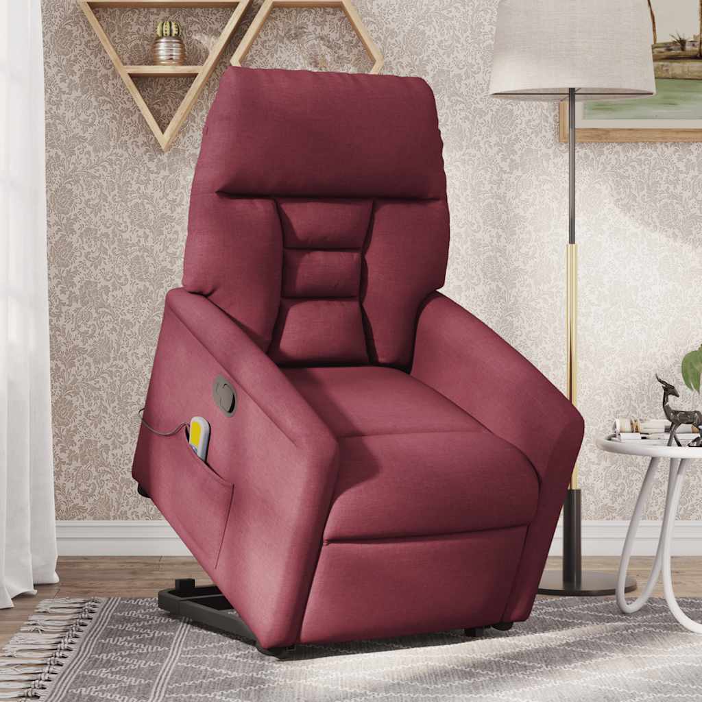 Fauteuil inclinable de massage Rouge bordeaux Tissu - XIOS