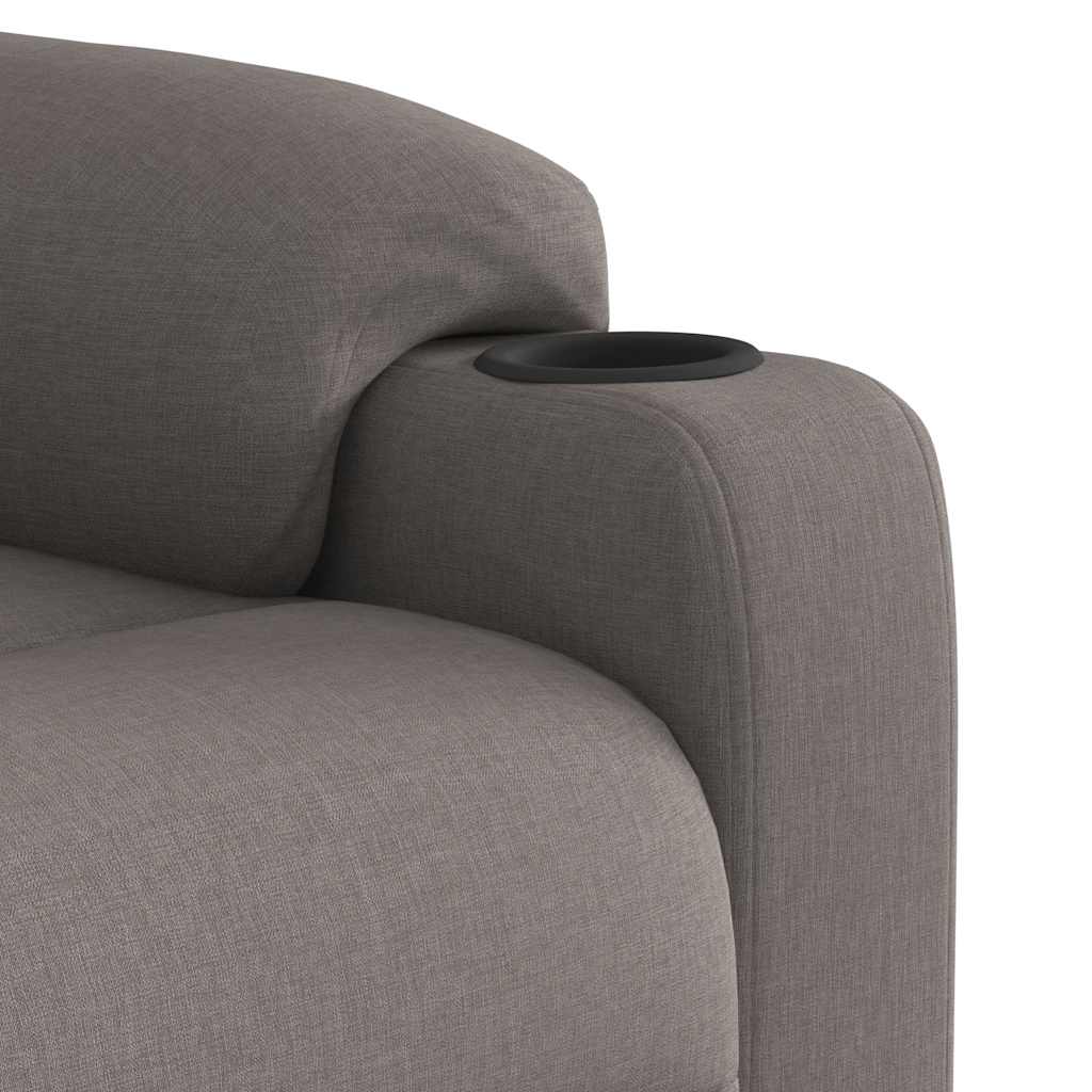 Fauteuil inclinable de massage Taupe Tissu