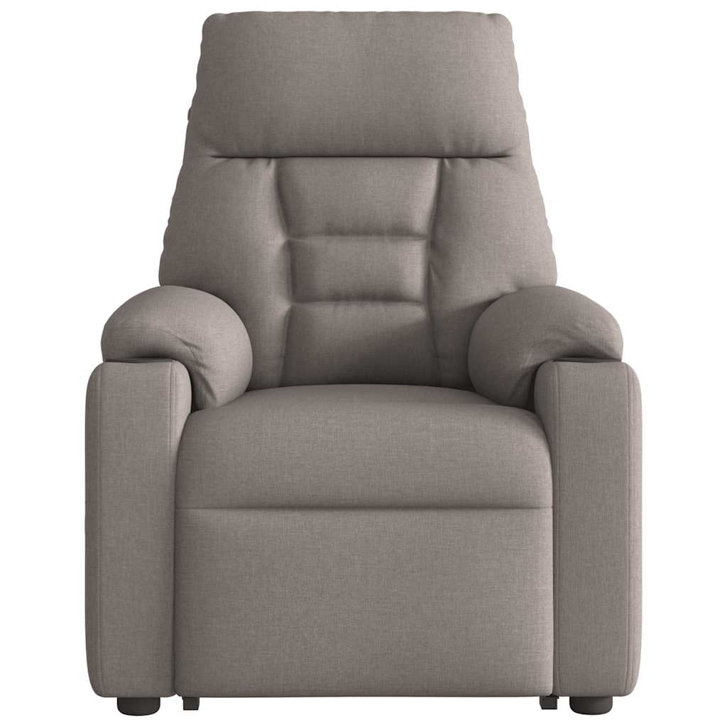 Fauteuil inclinable de massage Taupe Tissu