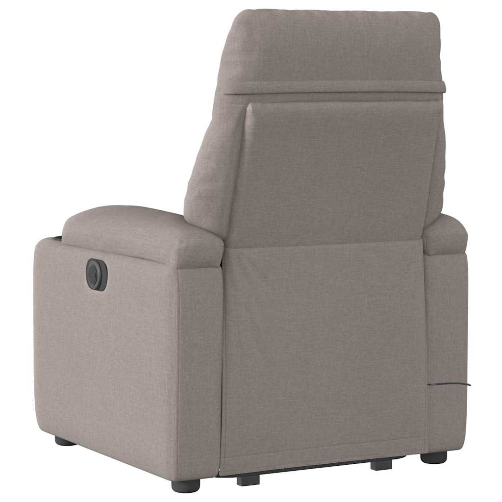 Fauteuil inclinable de massage Taupe Tissu