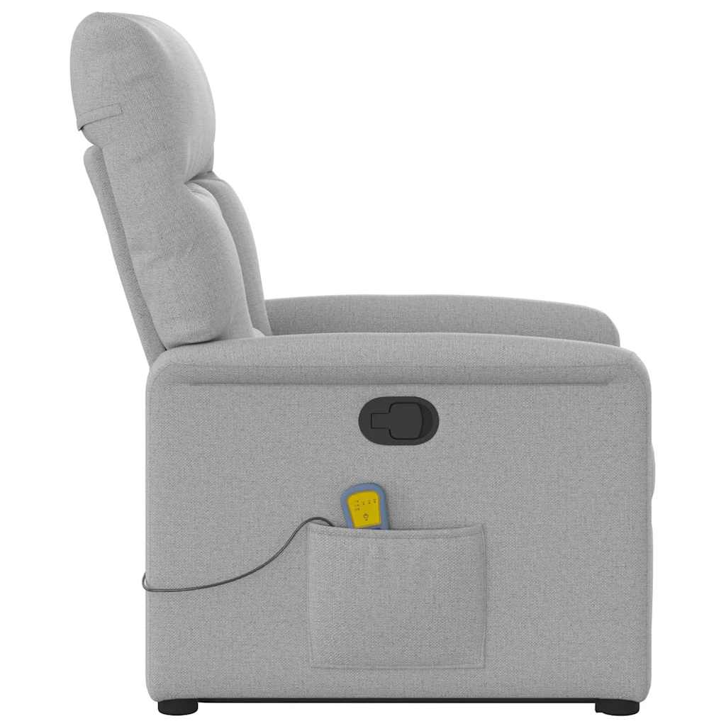 Fauteuil de massage inclinable gris nuage tissu - XIOS