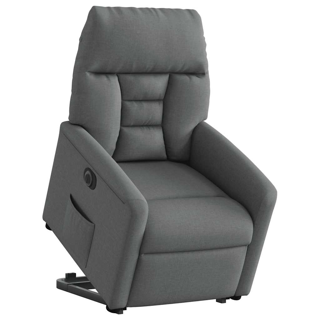 Fauteuil inclinable électrique gris foncé tissu - XIOS