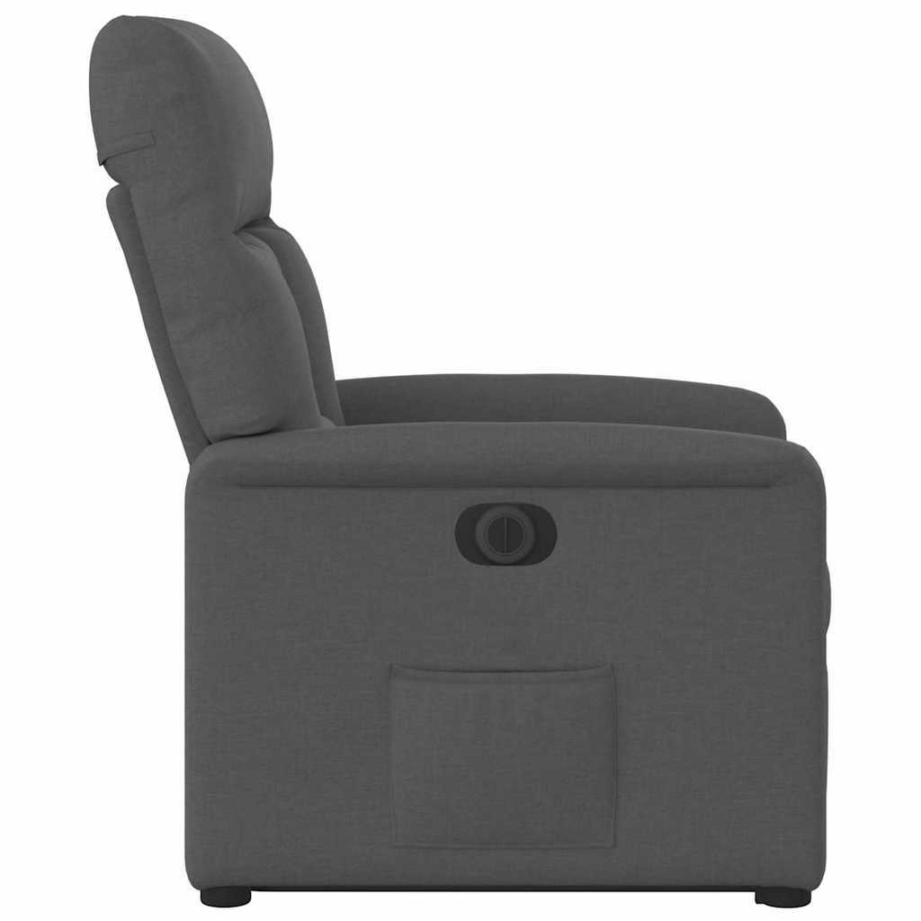Fauteuil inclinable électrique gris foncé tissu - XIOS