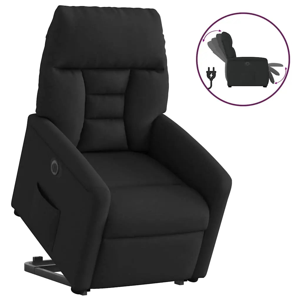 Fauteuil inclinable électrique noir tissu - XIOS