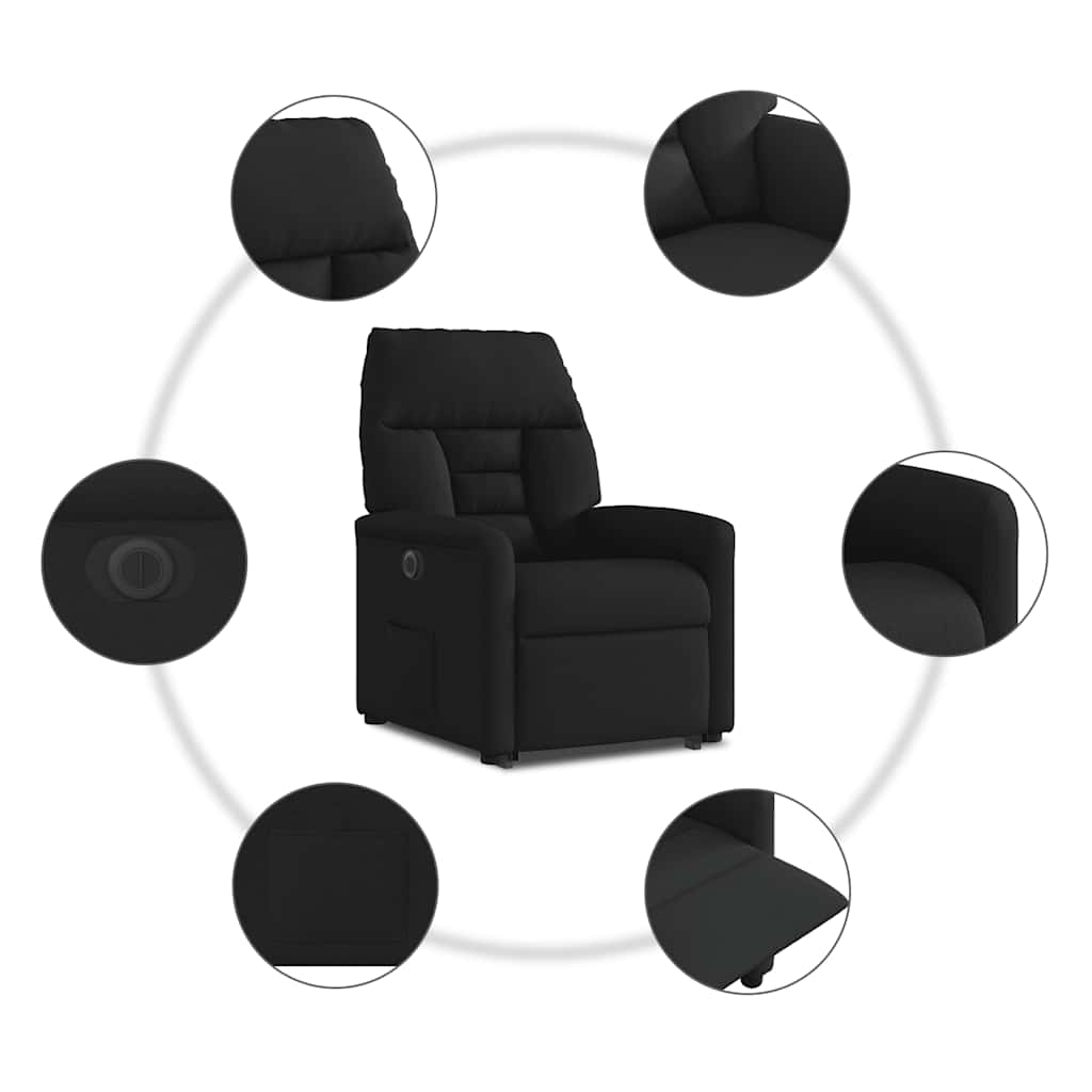 Fauteuil inclinable électrique noir tissu - XIOS