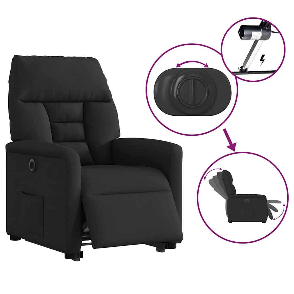 Fauteuil inclinable électrique noir tissu - XIOS