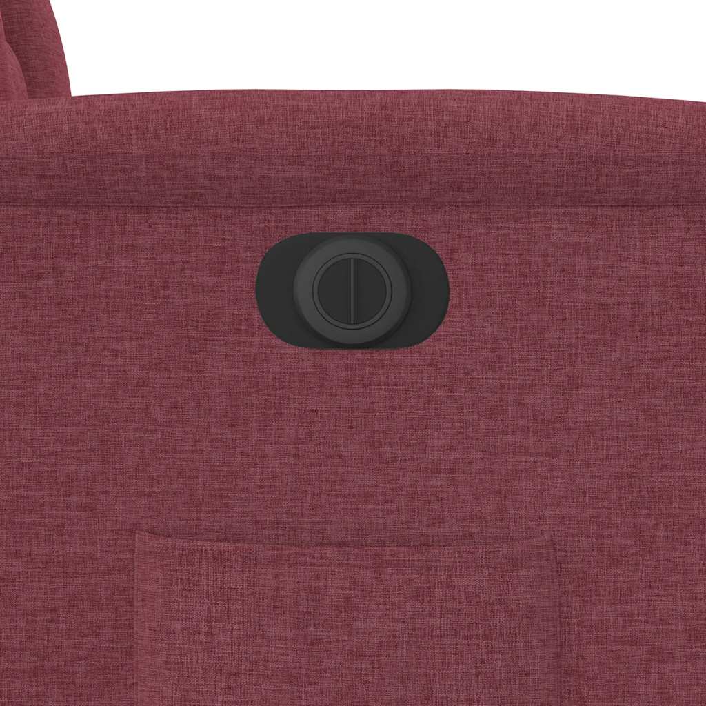 Fauteuil inclinable électrique rouge bordeaux tissu