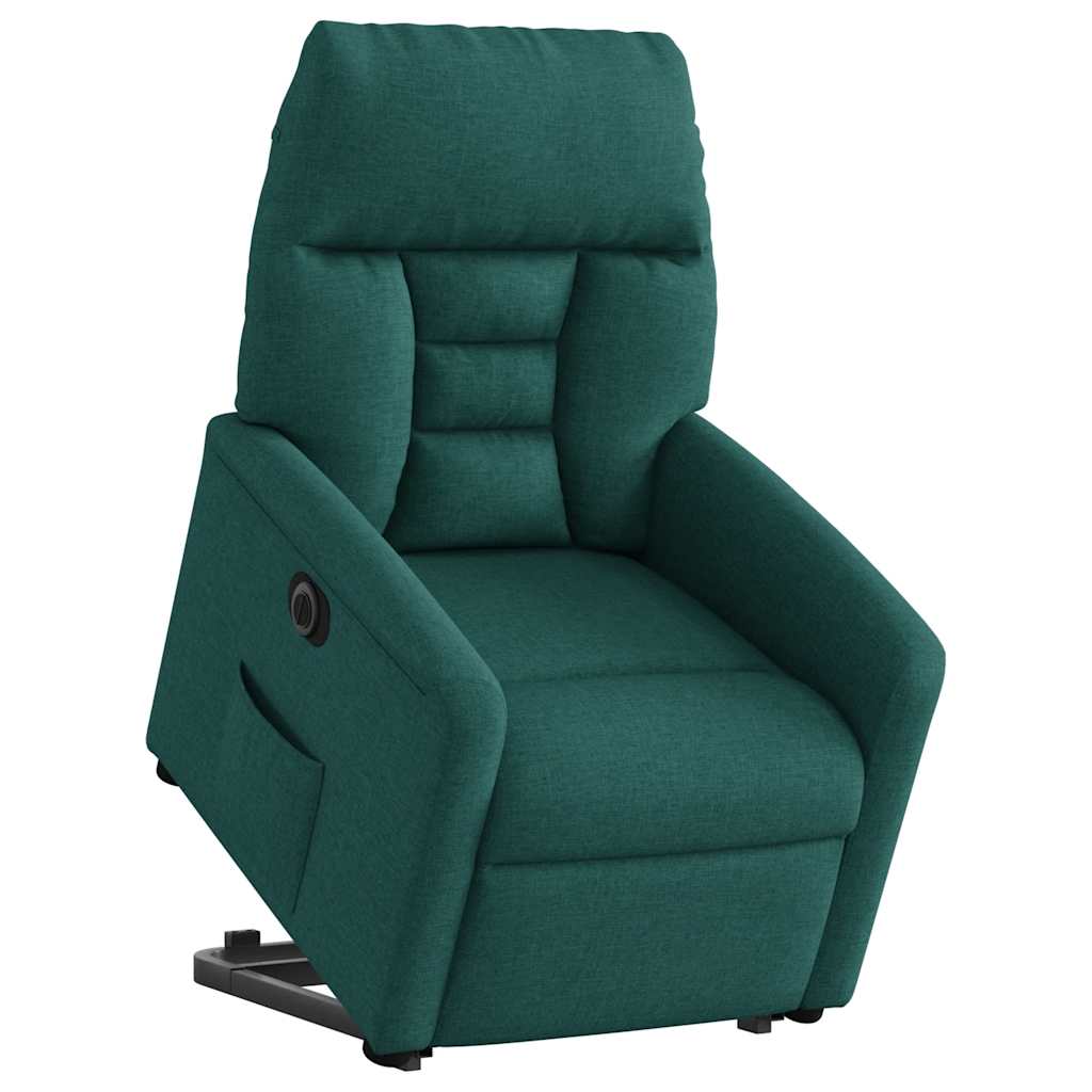 Fauteuil inclinable électrique vert foncé tissu - XIOS