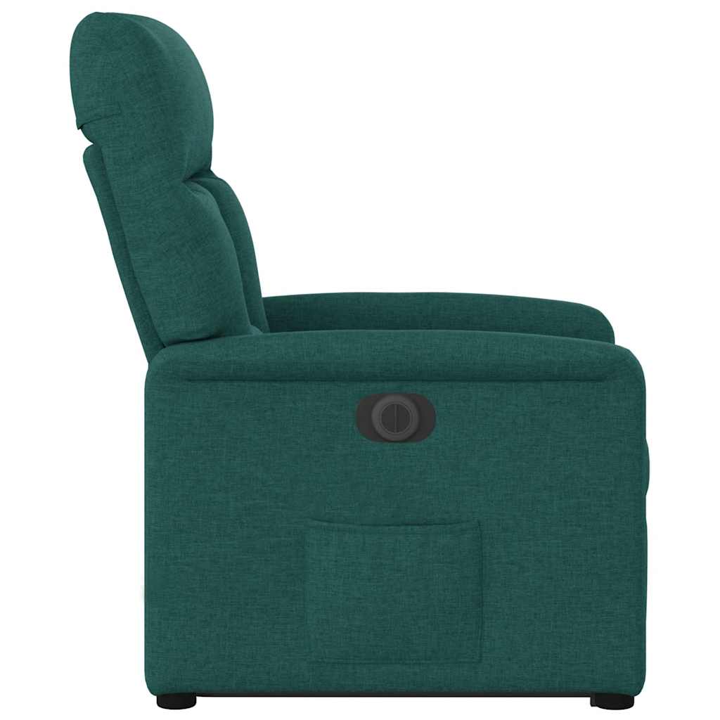 Fauteuil inclinable électrique vert foncé tissu - XIOS