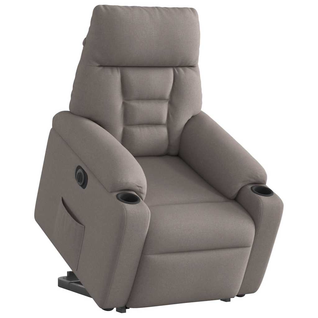 Fauteuil inclinable électrique taupe tissu
