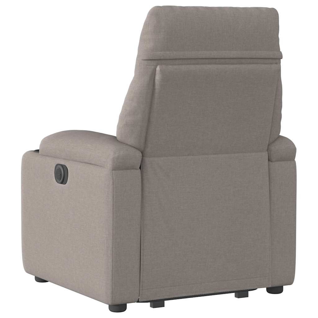 Fauteuil inclinable électrique taupe tissu