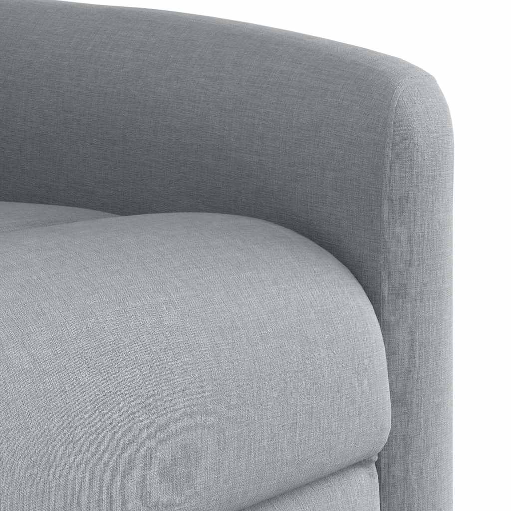 Fauteuil inclinable de massage électrique Gris clair Tissu