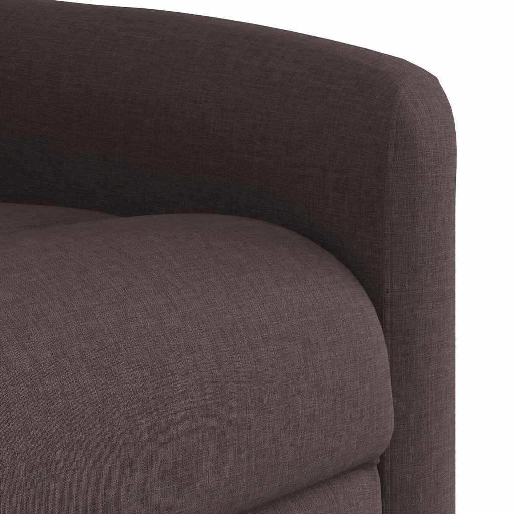 Fauteuil inclinable de massage électrique Marron foncé Tissu