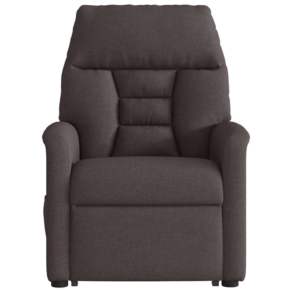 Fauteuil inclinable de massage électrique Marron foncé Tissu - XIOS