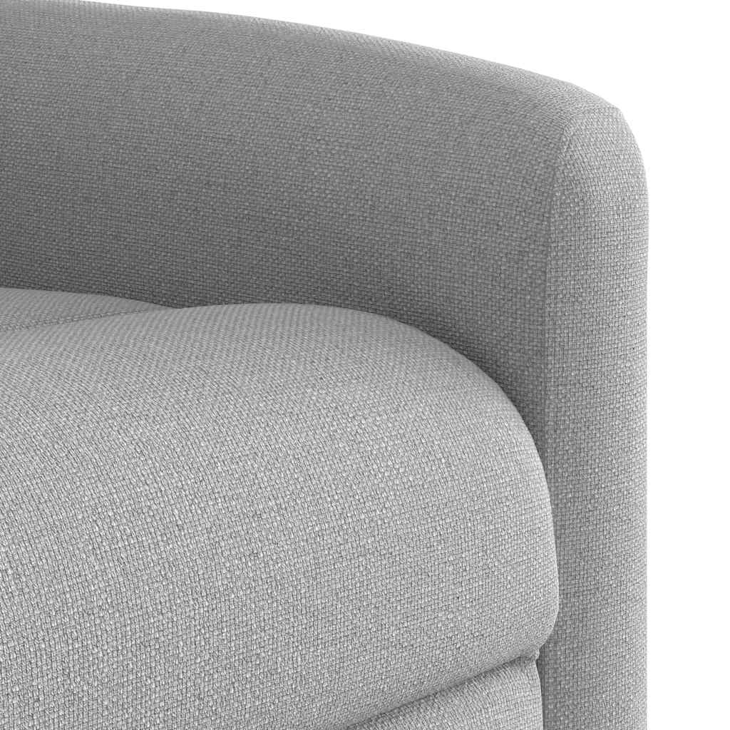 Fauteuil inclinable de massage électrique gris nuage tissu - XIOS