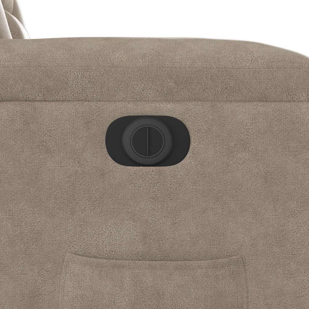 Fauteuil inclinable électrique taupe tissu microfibre
