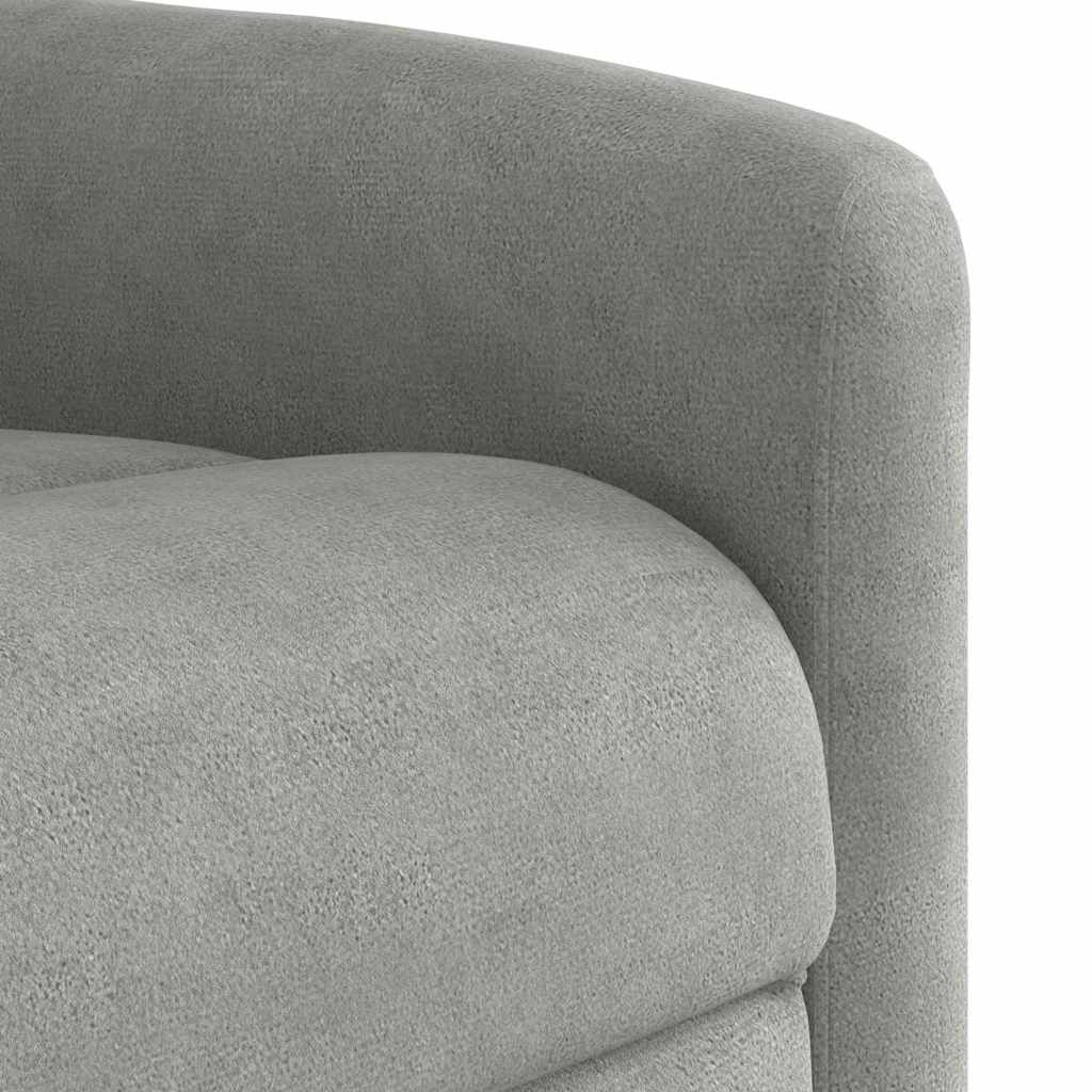 Fauteuil inclinable électrique gris clair tissu microfibre - XIOS