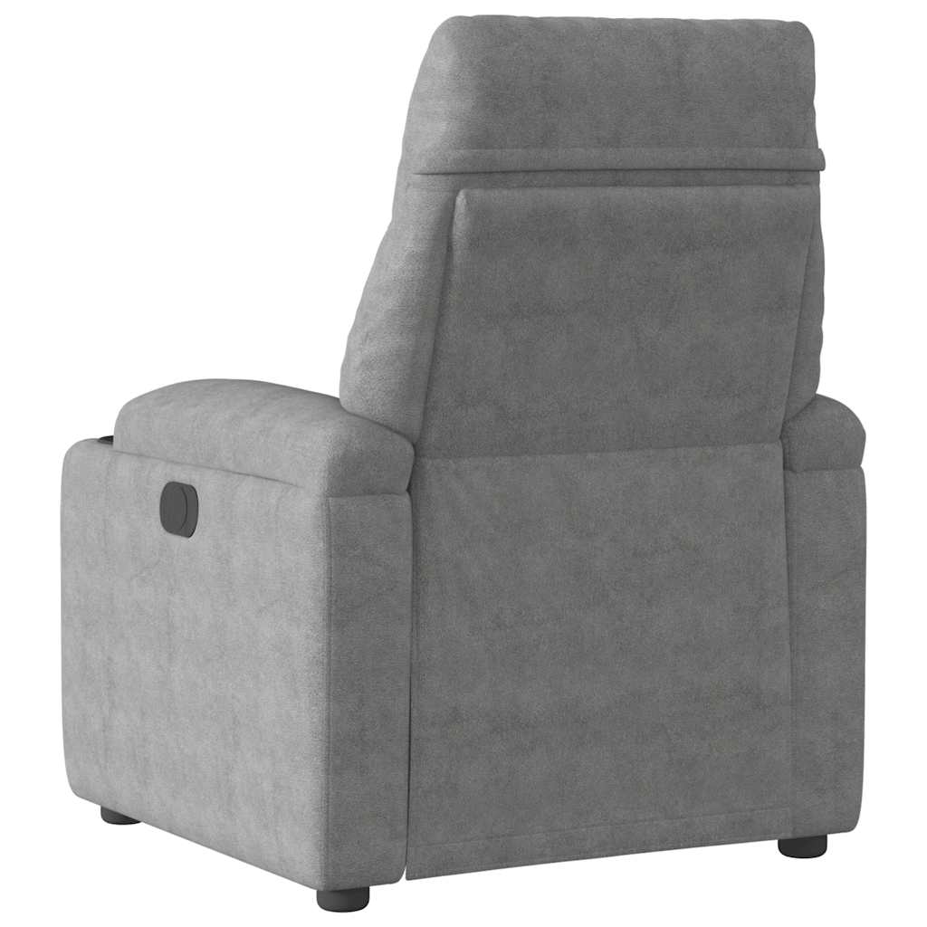 Fauteuil inclinable électrique gris foncé tissu microfibre - XIOS