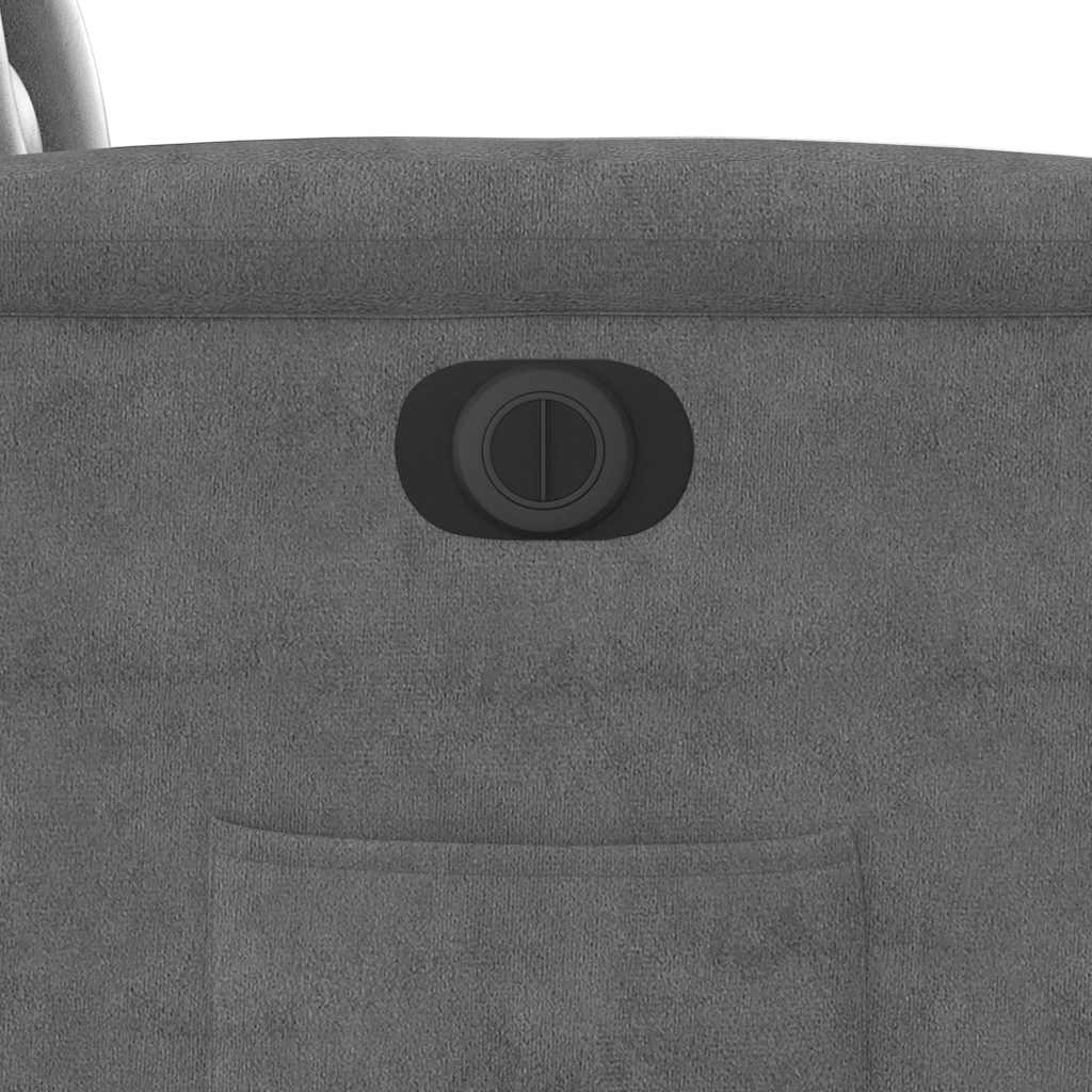 Fauteuil inclinable électrique gris foncé tissu microfibre - XIOS