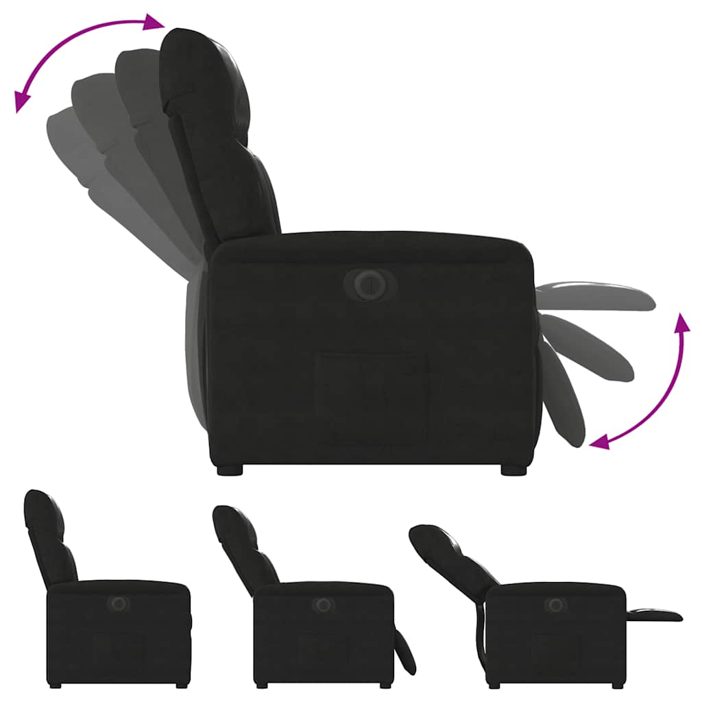 Fauteuil inclinable électrique noir tissu microfibre - XIOS