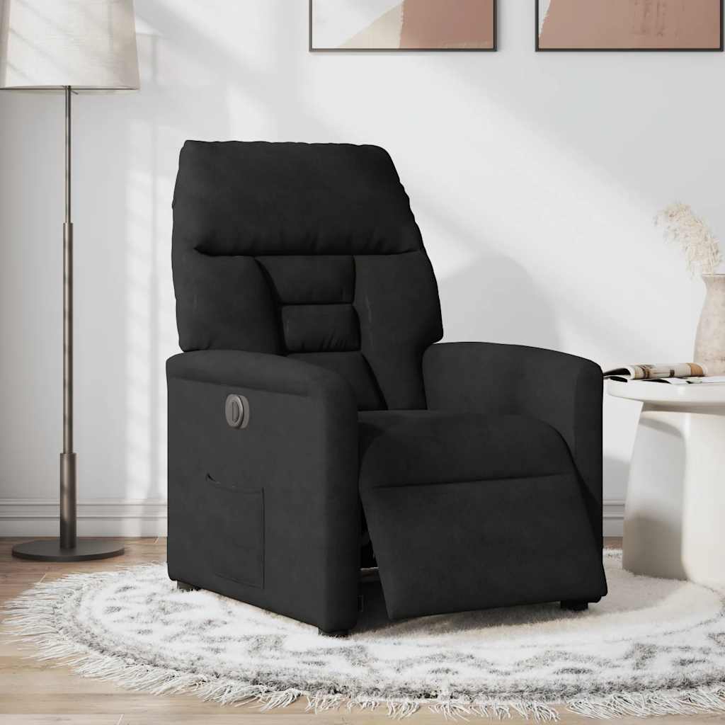 Fauteuil inclinable électrique noir tissu microfibre - XIOS