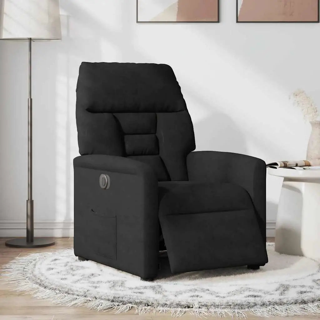 Fauteuil inclinable électrique noir tissu microfibre - XIOS