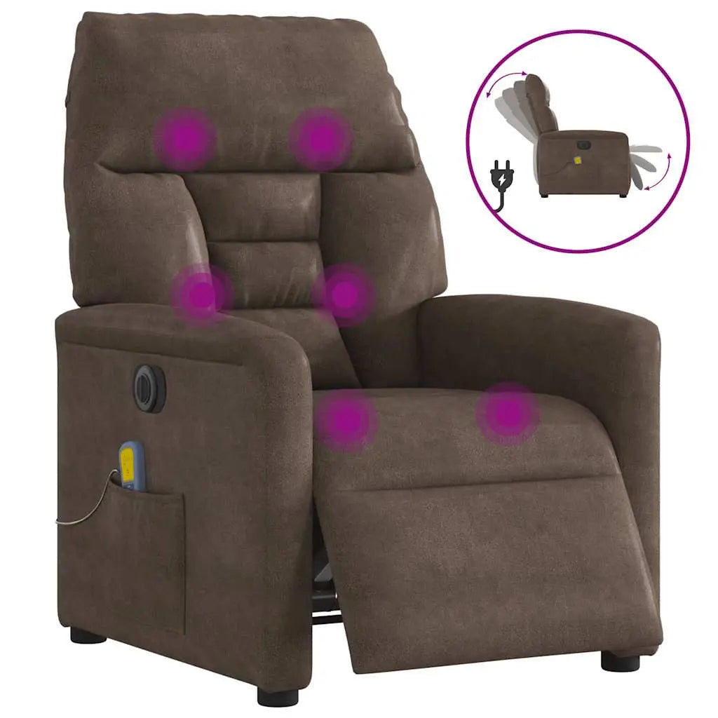 Fauteuil inclinable de massage électrique marron - XIOS