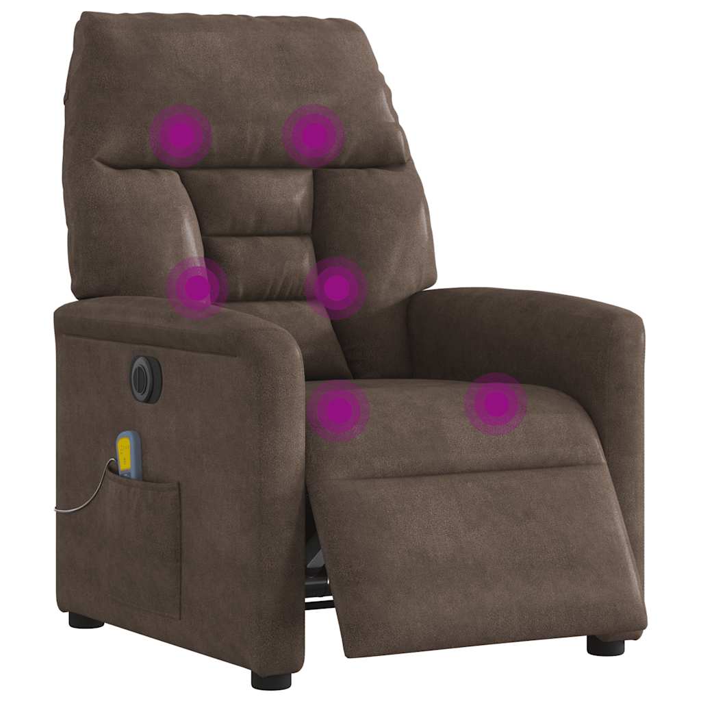 Fauteuil inclinable de massage électrique marron