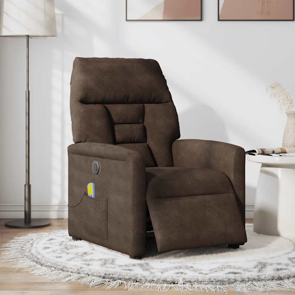 Fauteuil inclinable de massage électrique marron