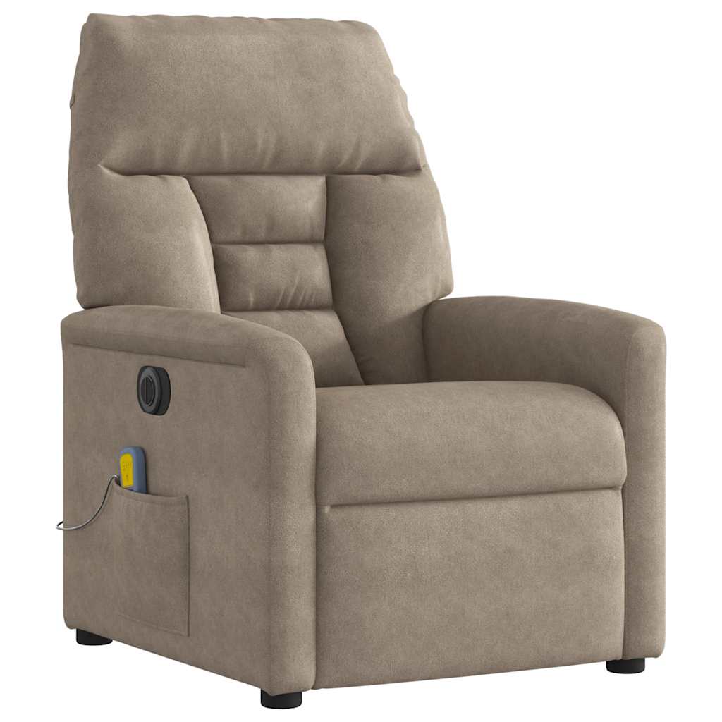 Fauteuil inclinable de massage électrique taupe