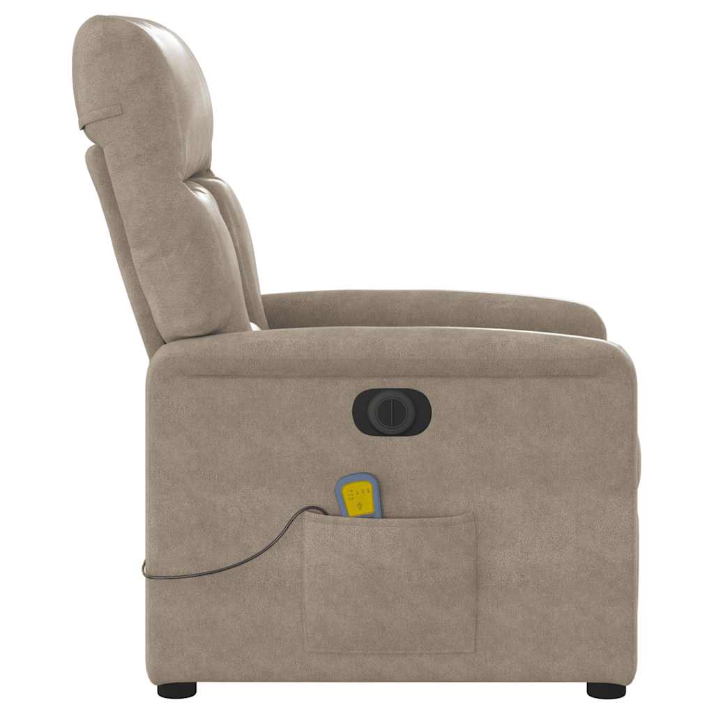 Fauteuil inclinable de massage électrique taupe