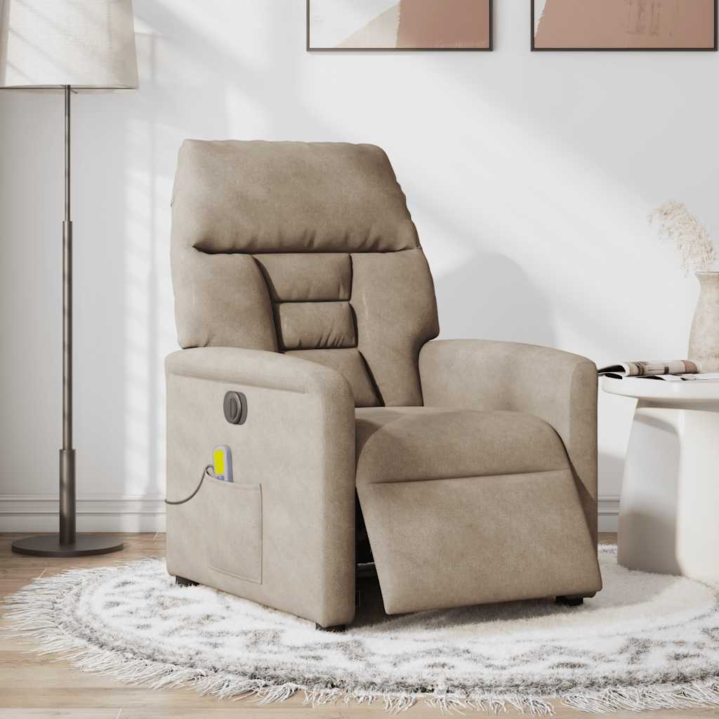 Fauteuil inclinable de massage électrique taupe