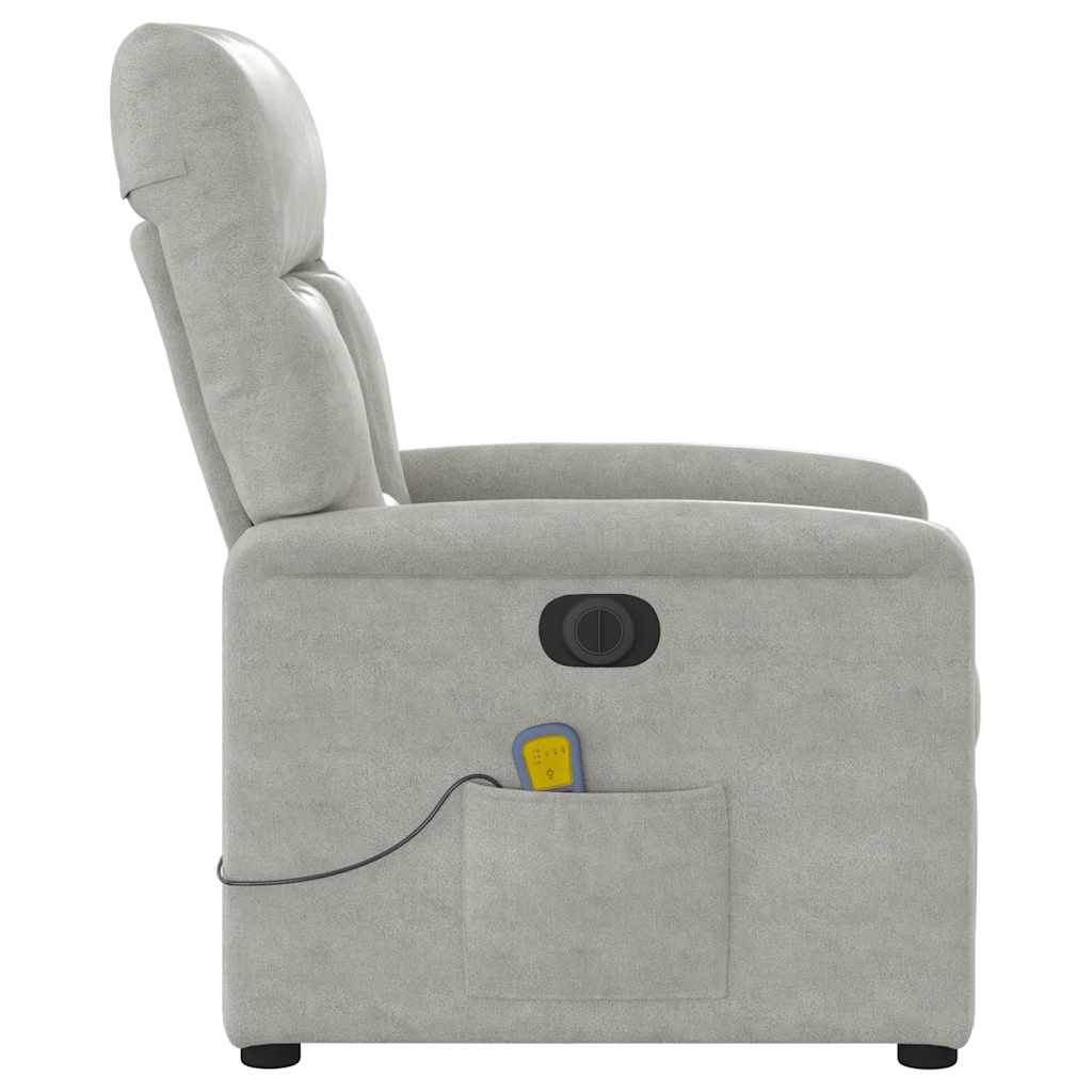 Fauteuil inclinable de massage électrique gris clair
