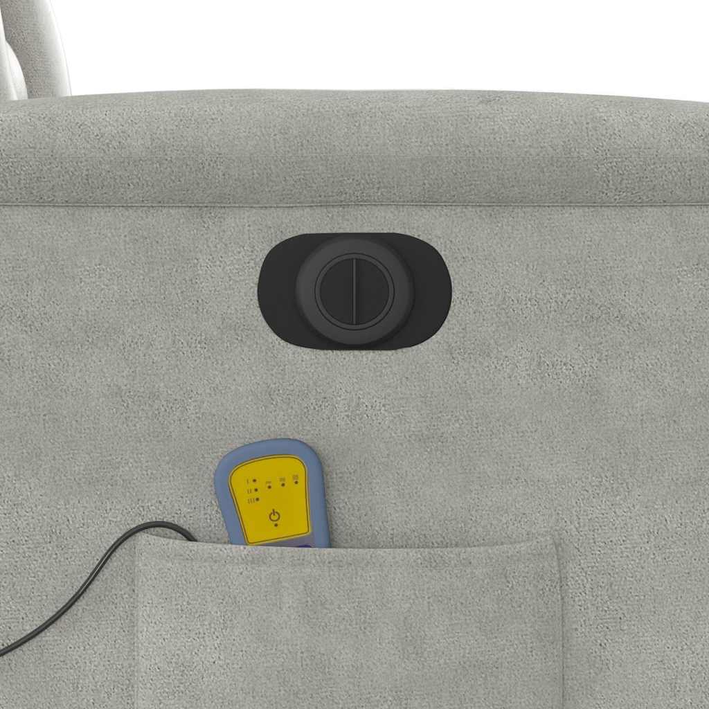 Fauteuil inclinable de massage électrique gris clair