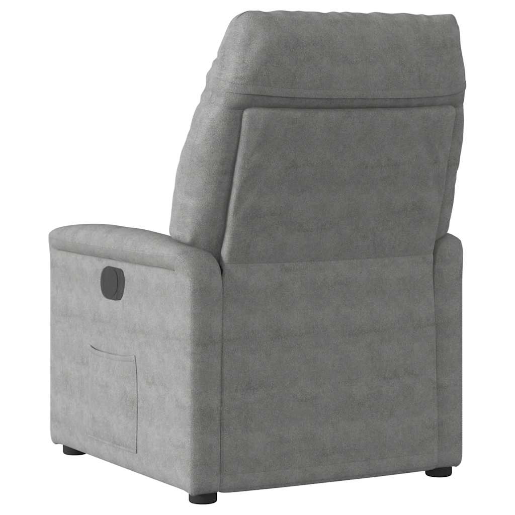 Fauteuil inclinable de massage électrique gris foncé