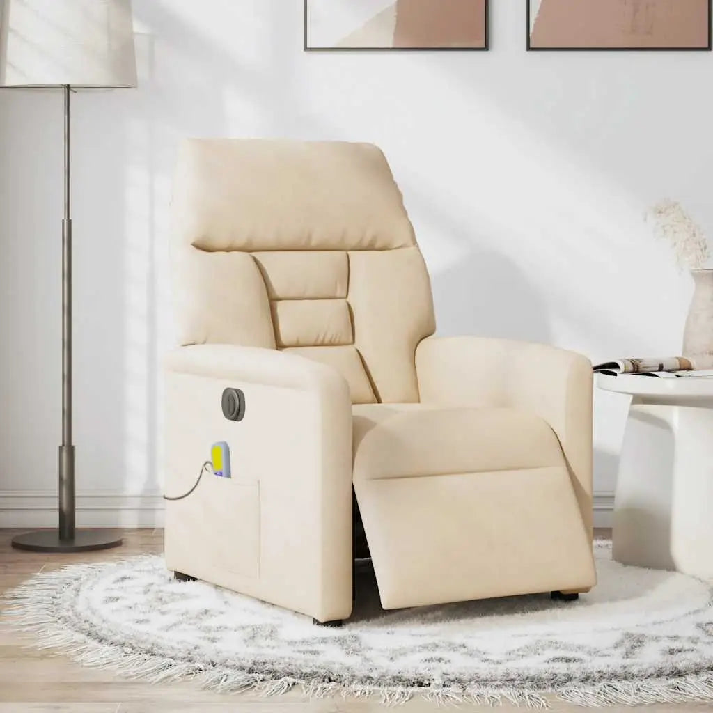 Fauteuil inclinable de massage électrique beige - XIOS