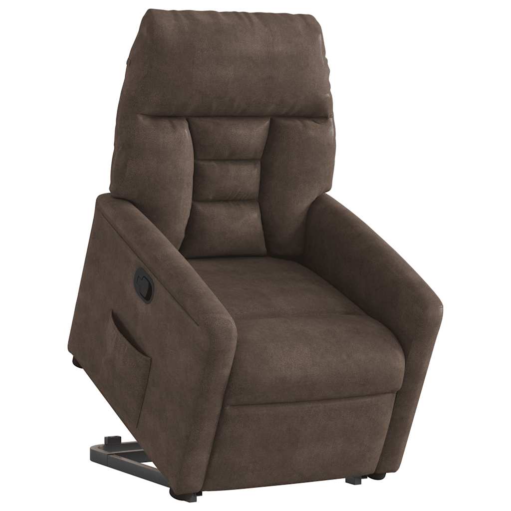 Fauteuil inclinable marron tissu microfibre
