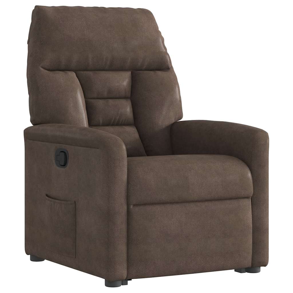 Fauteuil inclinable marron tissu microfibre
