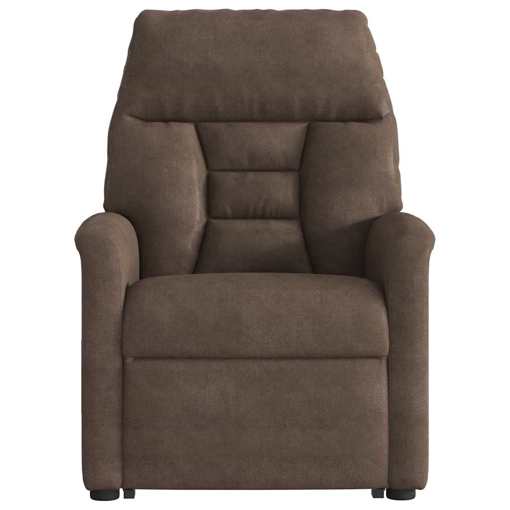 Fauteuil inclinable marron tissu microfibre